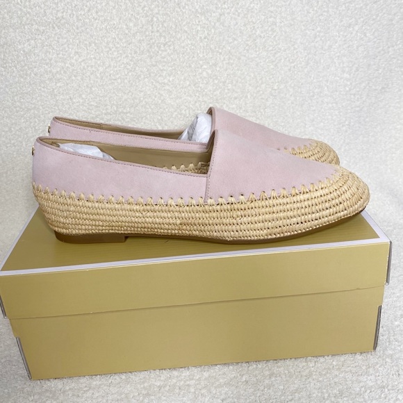 {Michael Kors} Bahia Suede and Jute slip on in pink - Picture 5 of 8